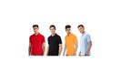 Matty Solid  Half Sleeves Polo Neck Mens T-Shirt - Pack of 4